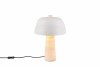 Lampa stołowa nocna trawertyn biały klosz minimalistyczna art deco TIMBA 567800276 TRIO SELECT